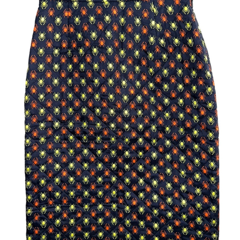 Black and Orange Spider Print pencil Skirt Topshop JW Andrews 4